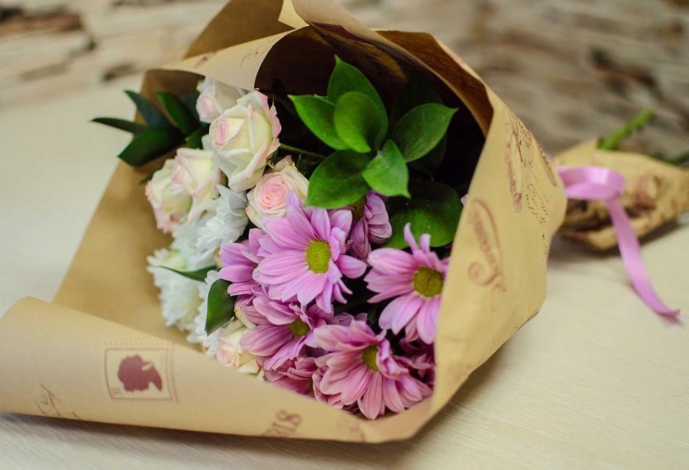 Букет цветов из: Розы и Хризантемы в Урыве-Покровке