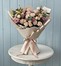 Букет цветов из:  Розы и Лизиантусы в Урыве-Покровке