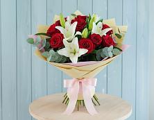 Букет цветов из:  Лилии и Розы в Урыве-Покровке