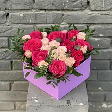 Цветочная композиция из Розы в коробке в Урыве-Покровке
