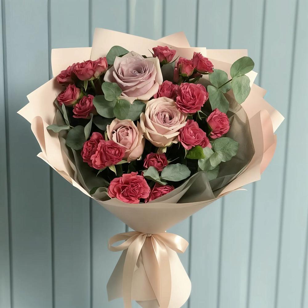 Букет цветов из: Гвоздики и Розы в Урыве-Покровке