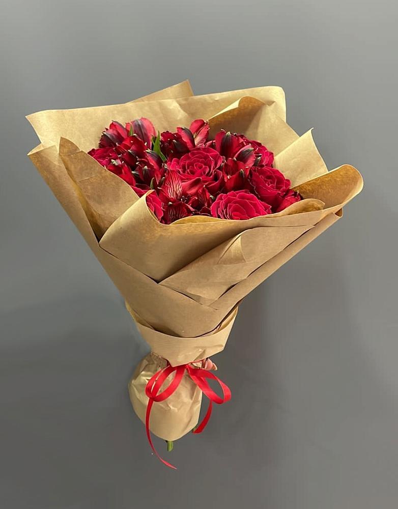 Букет цветов из: Альстромерии и Розы в Урыве-Покровке