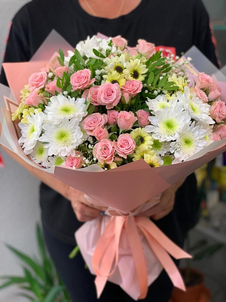 Букет цветов из: Розы и Хризантемы в Урыве-Покровке