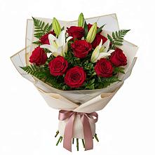 Букет цветов из:  Лилии и Розы в Урыве-Покровке