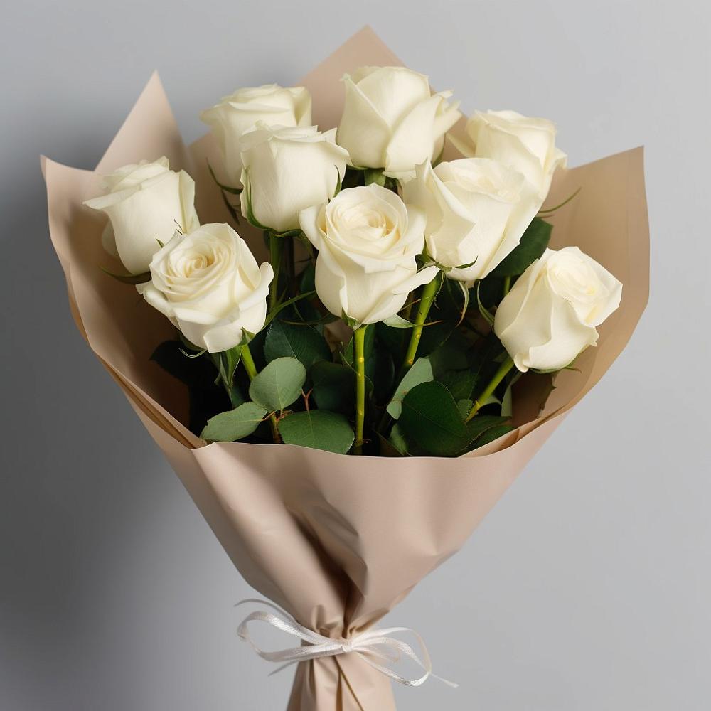 Букет 9 Белых роз Эдлесс Лав в Урыве-Покровке