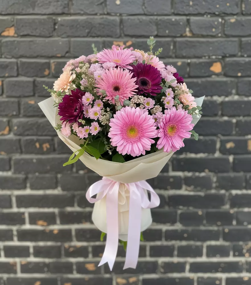 Букет цветов из: Герберы и Хризантемы в Урыве-Покровке