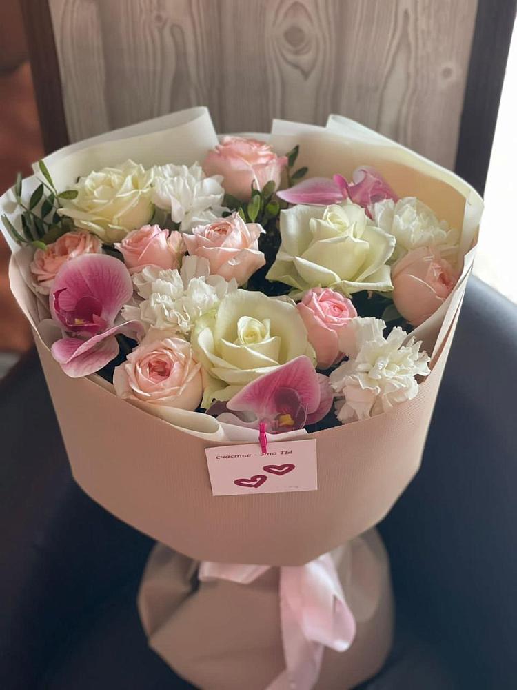 Букет цветов из: Орхидеи, Розы и Гвоздики в Урыве-Покровке