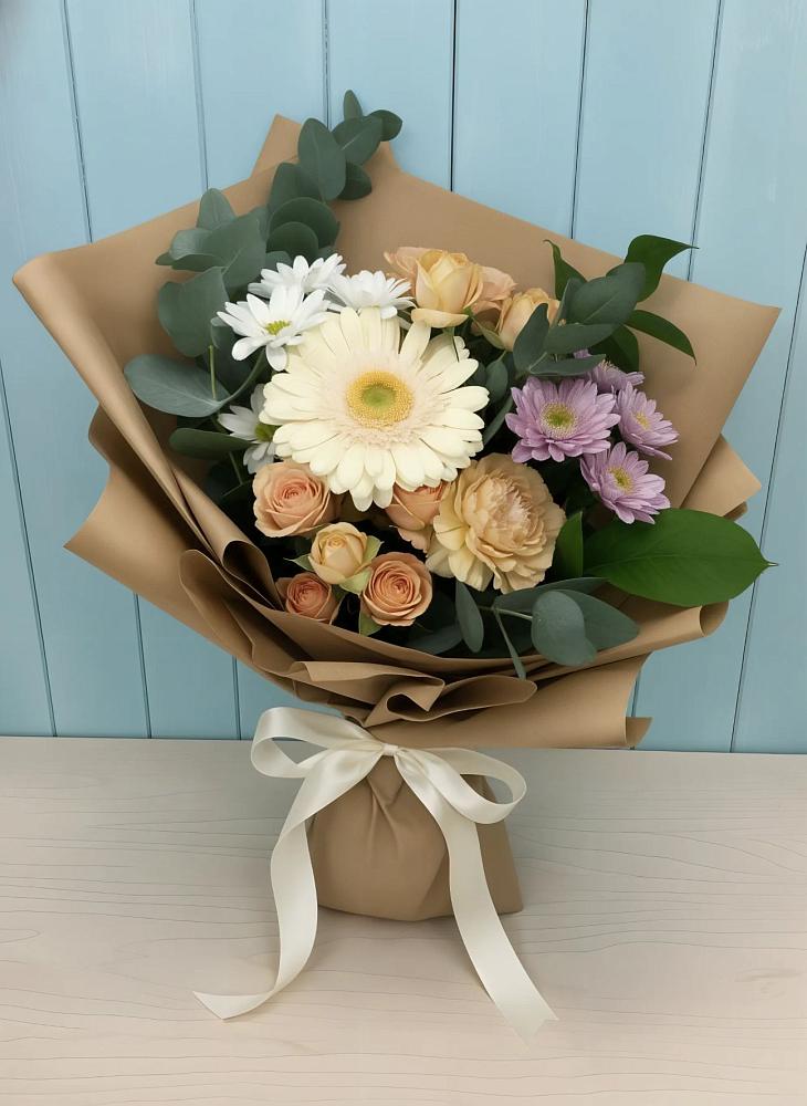 Букет цветов из: Герберы и Хризантемы в Урыве-Покровке
