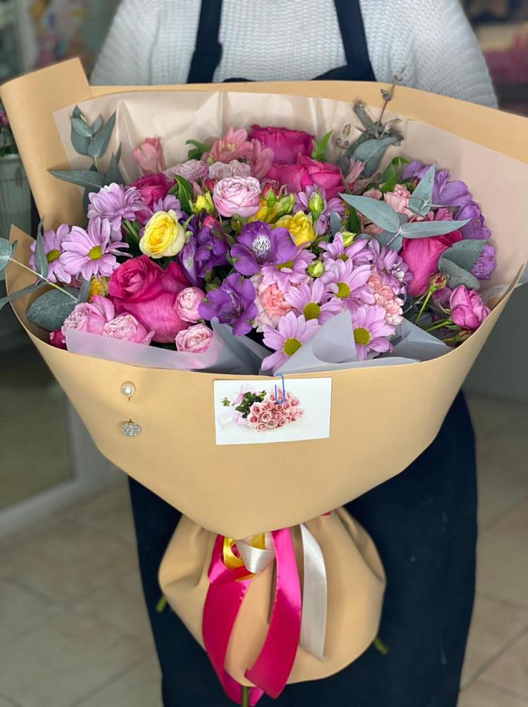 Букет цветов из: Хризантемы, Гвоздики и Альстромерии в Урыве-Покровке