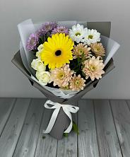Букет цветов из:  Розы, Герберы и Хризантемы в Урыве-Покровке