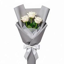 Букет 3 белые розы в Урыве-Покровке