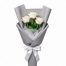 Букет 3 белые розы в Урыве-Покровке