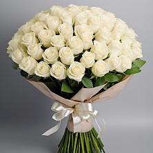 Букет 101 беля роза Белоснежка в Урыве-Покровке