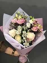 Букет цветов из:  Альстромерии, Розы и Лизиантусы #REPLACE_PRED# Урыве-Покровке