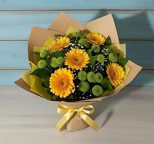 Букет цветов из:  Герберы и Хризантемы в Урыве-Покровке