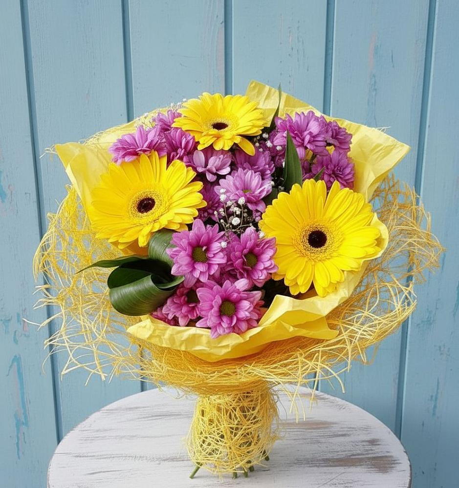 Букет цветов из: Хризантемы и Герберы в Урыве-Покровке