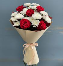 Букет цветов из:  Розы и Хризантемы в Урыве-Покровке