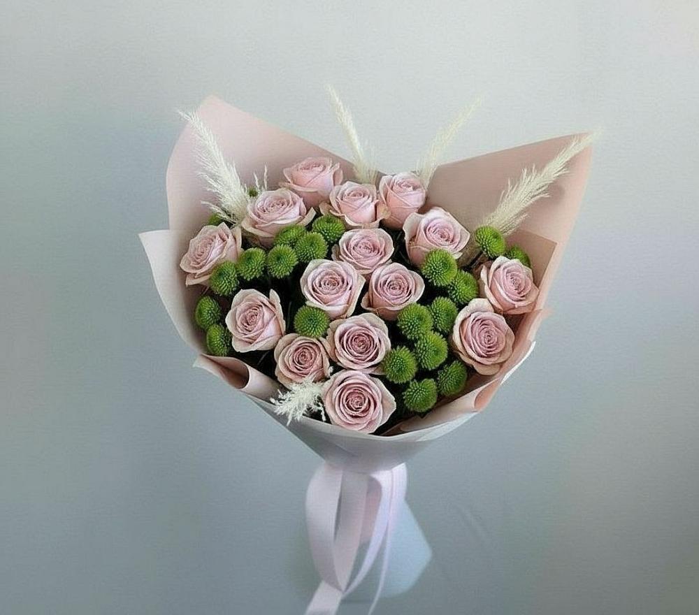 Букет цветов из: Розы и Хризантемы в Урыве-Покровке