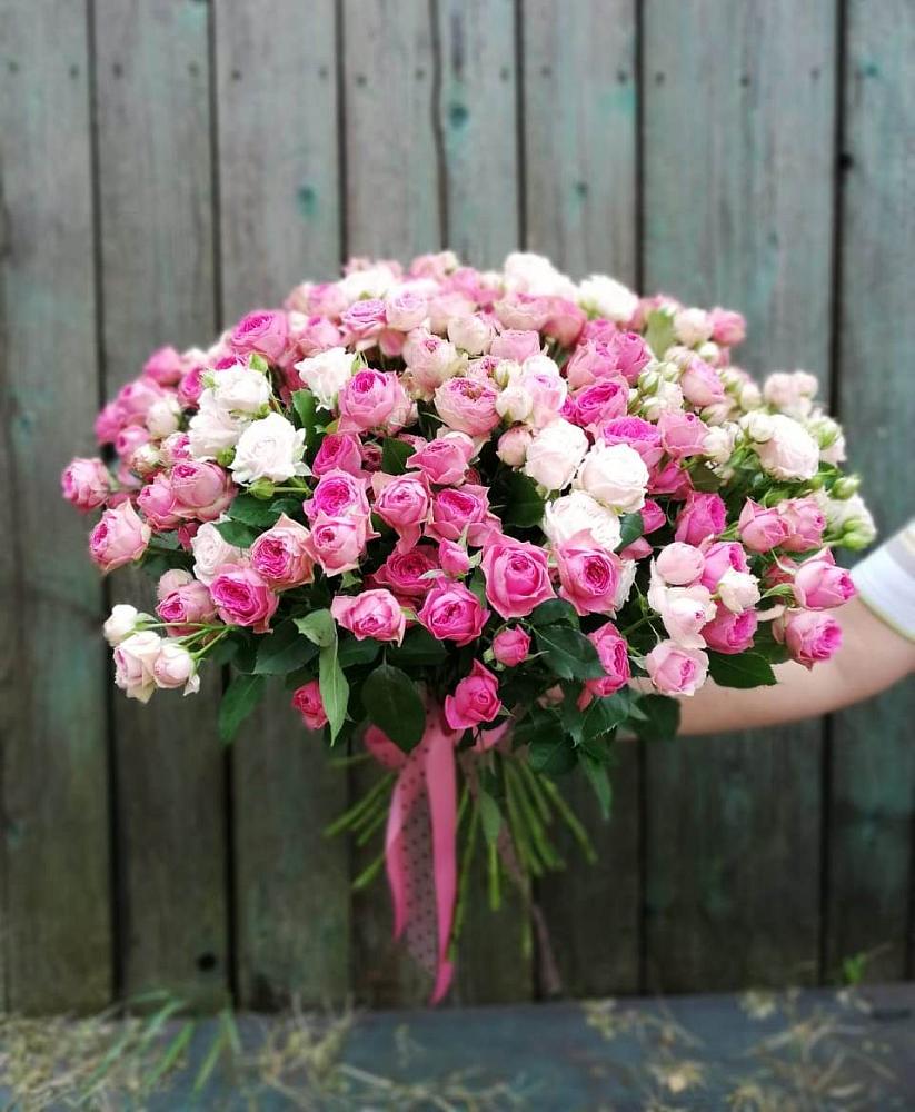 Букет Розовые кустовые розы Натали и Лав Лидия в Урыве-Покровке