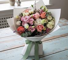 Букет цветов из:  Розы, Лизиантусы и Гвоздики #REPLACE_PRED# Урыве-Покровке