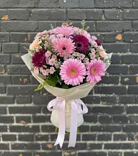 Букет цветов из:  Герберы и Хризантемы в Урыве-Покровке