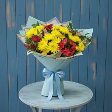 Букет цветов из:  Альстромерии и Хризантемы в Урыве-Покровке