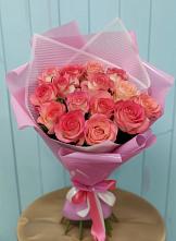Букет 15 Розовых роз Равель #REPLACE_PRED# Урыве-Покровке