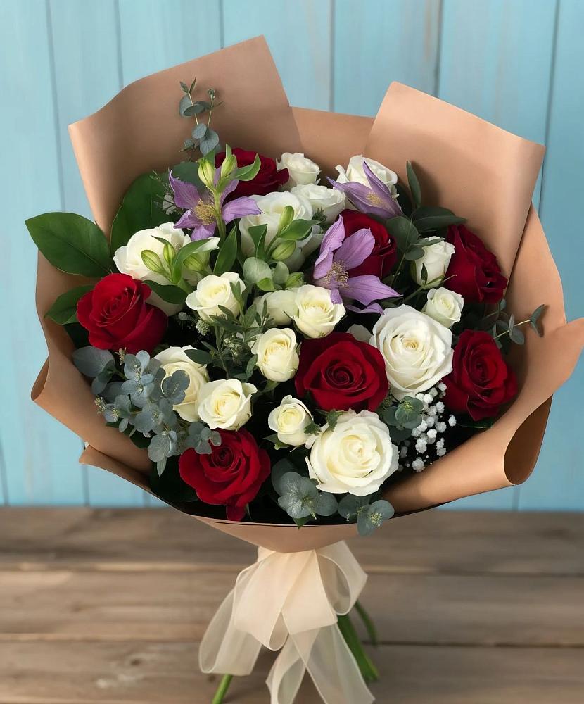 Букет цветов из: Розы и Альстромерии в Урыве-Покровке