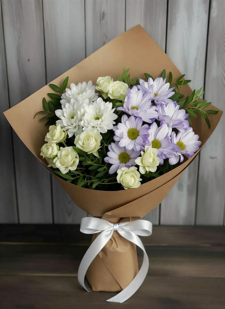 Букет цветов из: Хризантемы и Розы в Урыве-Покровке